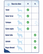 Guide indicatif des tailles par race