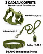 Set Promenade offert avec le bundle Cocon Nomade : harnais, laisse et collier