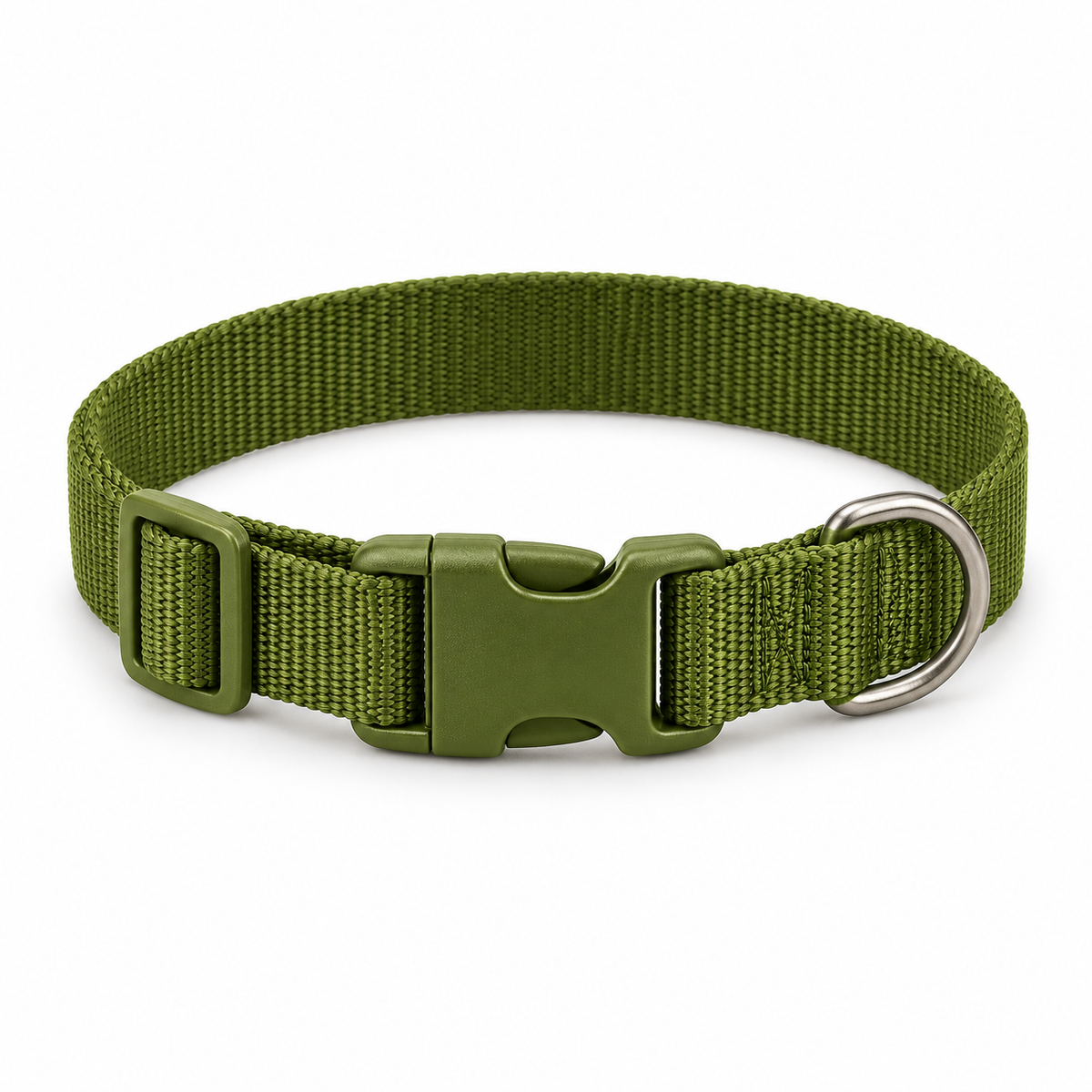 Collier Promenade réglable — Vert olive
